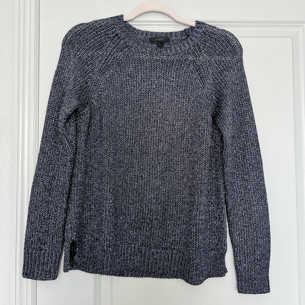 Steel Gray Metallic Sweater